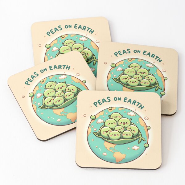 Item preview, Guisantes de dibujos animados lindo "Guisantes en la Tierra" designed and sold by Zestpond.