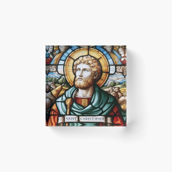 Item preview, Saint Christopher The Patron Saint of Travelers designed and sold by ClassicRetroism.