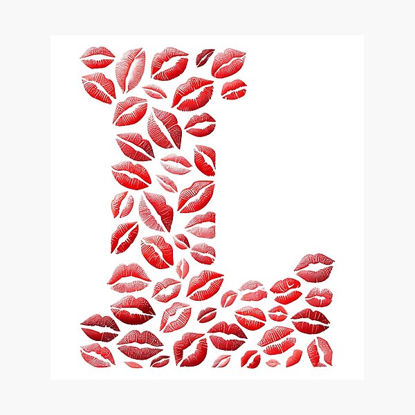 Item preview, Kiss T-shirt Letter L - Fashion Speaks of Love designed and sold by hero08.
