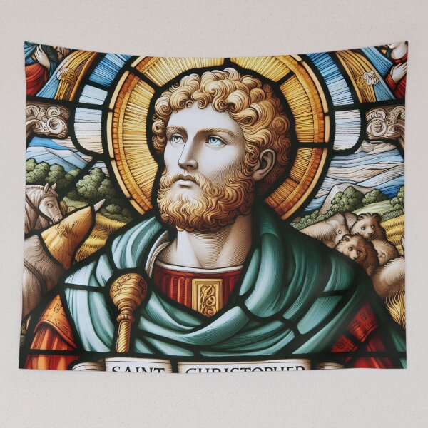 Item preview, Saint Christopher The Patron Saint of Travelers designed and sold by ClassicRetroism.