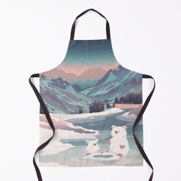 Item preview, Polar bears in the snow playing with fishes designed and sold by Rawilst.