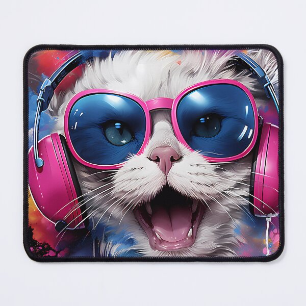 Item preview, “Feline Groovy: The Music Loving Cat!” designed and sold by Art-Vortex-fr.