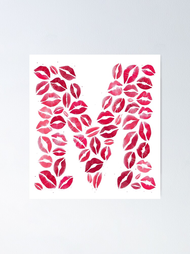 Tee Shirt Bisous T Shirt Bisous Lettre M Poster