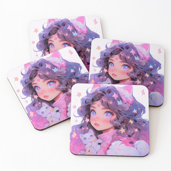 Item preview, Adorable Soft Pet Cat Anime Girl designed and sold by bubblegoth.