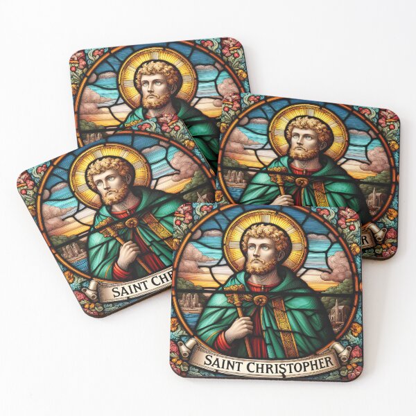 Item preview, Saint Christopher The Patron Saint of Travelers designed and sold by ClassicRetroism.