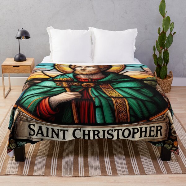 Item preview, Saint Christopher The Patron Saint of Travelers designed and sold by ClassicRetroism.