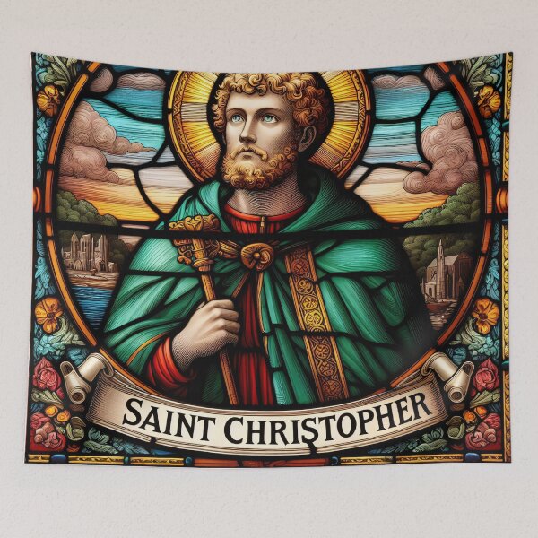 Item preview, Saint Christopher The Patron Saint of Travelers designed and sold by ClassicRetroism.
