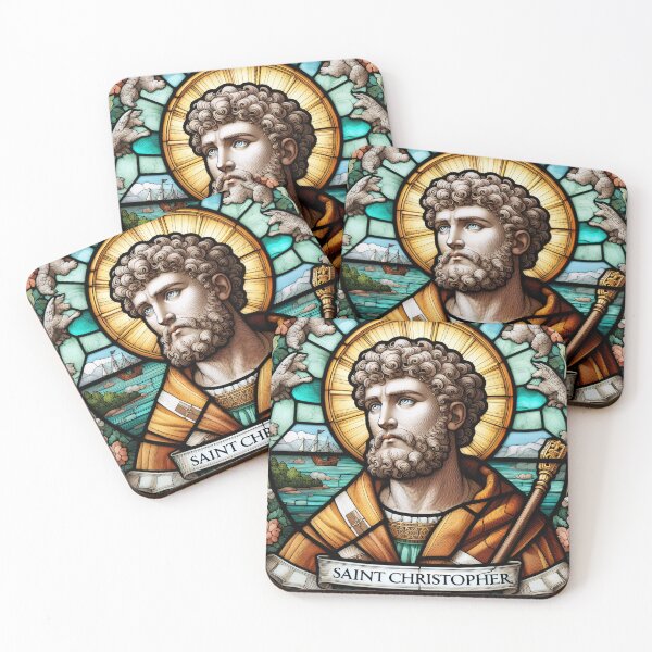 Item preview, Saint Christopher The Patron Saint of Travelers designed and sold by ClassicRetroism.