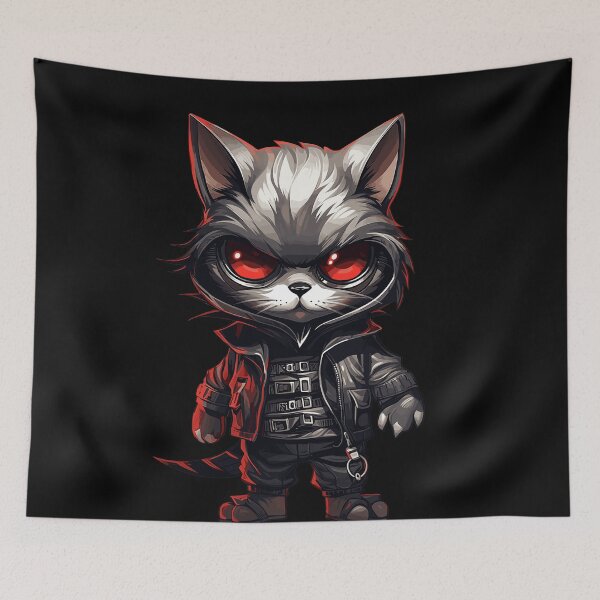 Item preview, Cyberpunk Cat Biker  designed and sold by EternalDelight1.