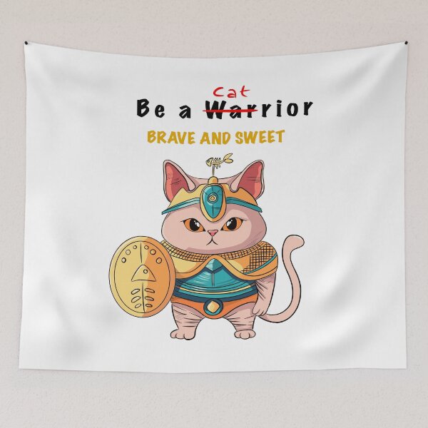 Item preview, Be A (Cat) Warrior BRAVE AND SWEET designed and sold by CANDYFrog.