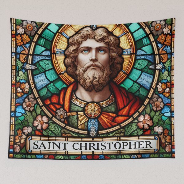 Item preview, Saint Christopher The Patron Saint of Travelers designed and sold by ClassicRetroism.