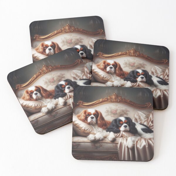 Item preview, Cavalier King Chales Spaniel en estilo retro designed and sold by PortraitByKaya.