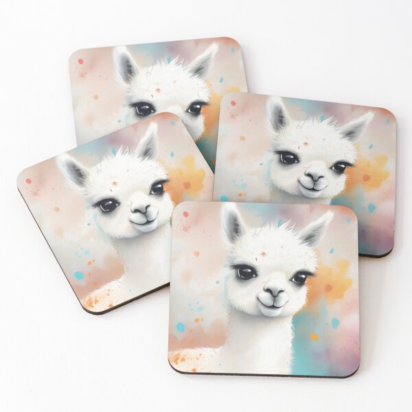 Item preview, Baby Alpaca on a Splash Paint background designed and sold by Wolfheartart.
