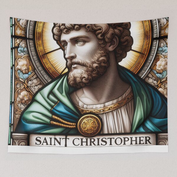 Item preview, Saint Christopher The Patron Saint of Travelers designed and sold by ClassicRetroism.