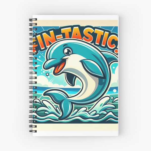 Item preview, Cute Cartoon Dolphin "Fin-Tastic!" designed and sold by Zestpond.