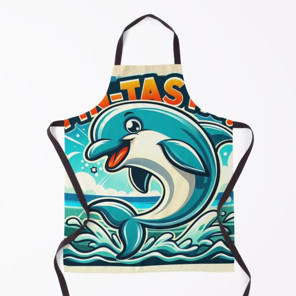 Item preview, Cute Cartoon Dolphin "Fin-Tastic!" designed and sold by Zestpond.