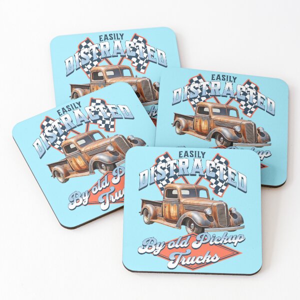 Item preview, Easily distracted by old pickup trucks - In rust we trust- Car madness - king of the road - Car madness - I'm not old I'm classic  designed and sold by JansenGS.