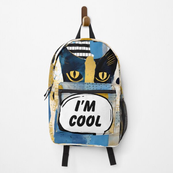 Item preview, "I'm Cool" Cat on Abstract Background designed and sold by Miriam-Feyga Bunimovich.