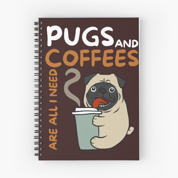 Artikelvorschau, Möpse und Kaffee sind alles, was ich brauche. Lustiger Mopskaffee entworfen und verkauft von DesignDreamery.