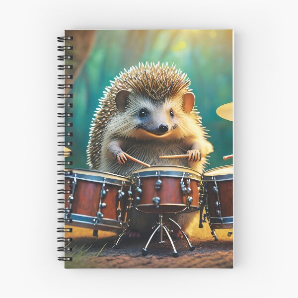Item preview, hedgehog playing drums designed and sold by viper2605.