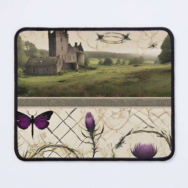 Item preview, Outlander - Sassenach Thistles, Foliage, Dragonflies and Scottish Castles designed and sold by dealchica.