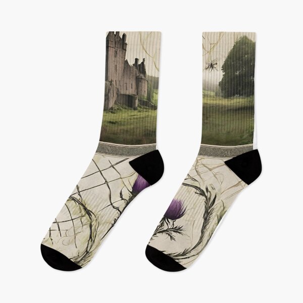 Item preview, Outlander - Sassenach Thistles, Foliage, Dragonflies and Scottish Castles designed and sold by dealchica.