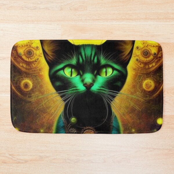 Item preview, Dark Trippy Cat Steampunk Art designed and sold by TheDarkWardrobe.
