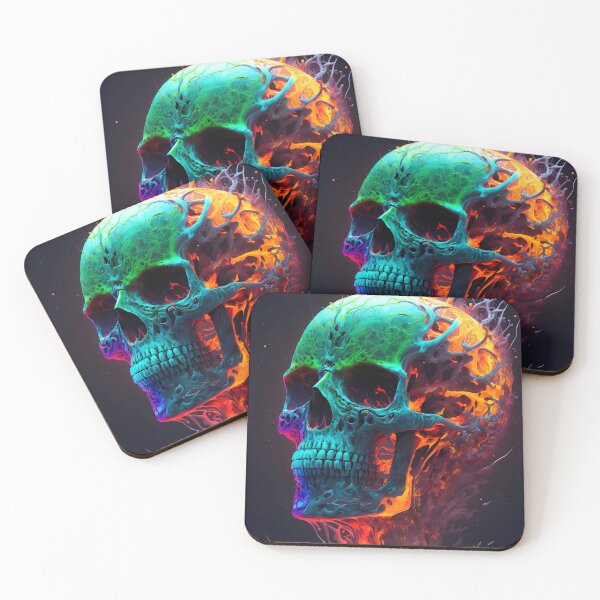 Item preview, Abstract Neon Skull designed and sold by Stevburykingev.