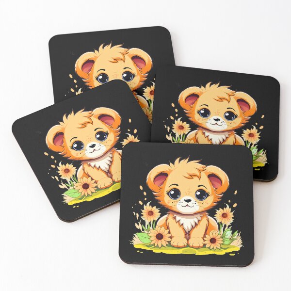 Item preview, Adorable little young kawaii lion cub illustration designed and sold by NBSStore.