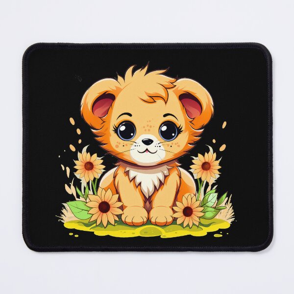 Item preview, Adorable little young kawaii lion cub illustration designed and sold by NBSStore.