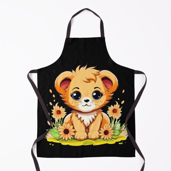 Item preview, Adorable little young kawaii lion cub illustration designed and sold by NBSStore.