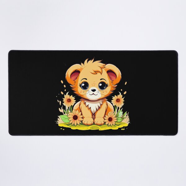 Item preview, Adorable little young kawaii lion cub illustration designed and sold by NBSStore.