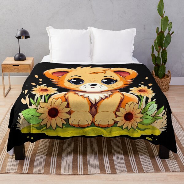 Item preview, Adorable little young kawaii lion cub illustration designed and sold by NBSStore.