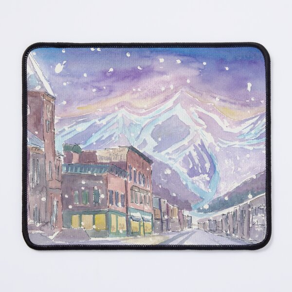 Item preview, Winter in Telluride Co with romantic Snowfall and Nightly Dawn designed and sold by artshop77.