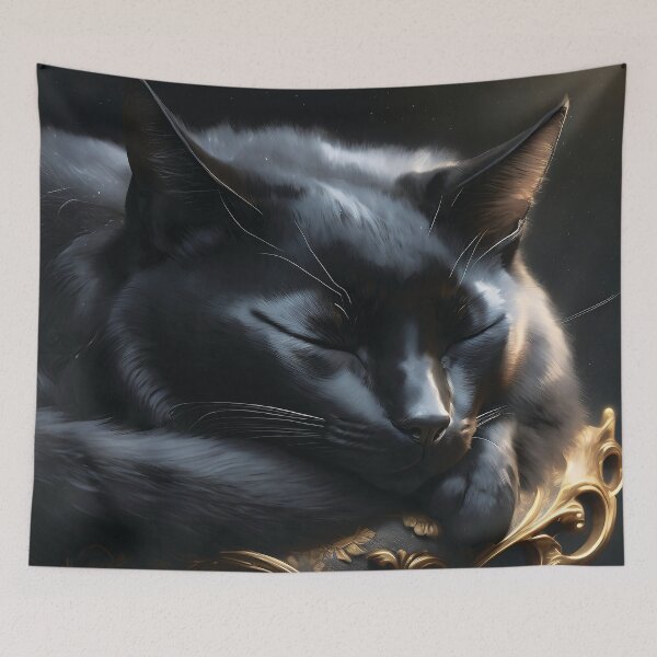 Item preview, sleeping cat in black designed and sold by viper2605.
