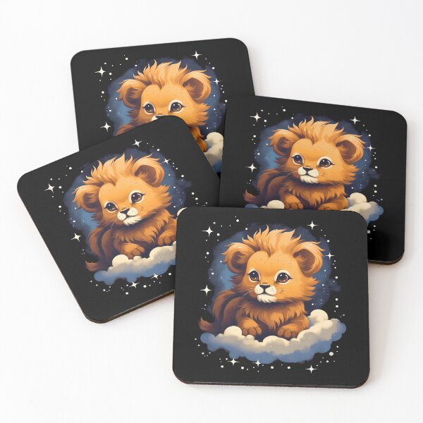 Item preview, Adorable little young kawaii lion cub illustration designed and sold by NBSStore.
