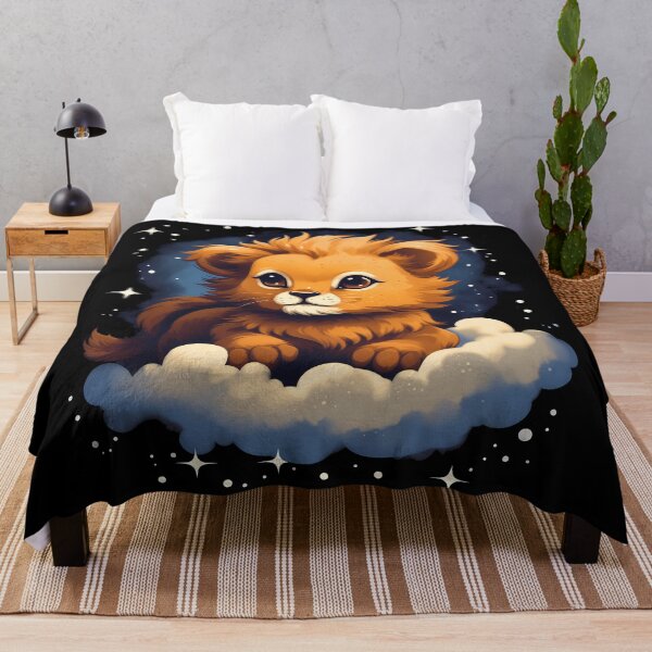 Item preview, Adorable little young kawaii lion cub illustration designed and sold by NBSStore.