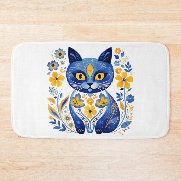 Item preview, Ukraine Cat Floral Vintage Ukrainian Flag Vyshyvanka Style designed and sold by SecretDicer.