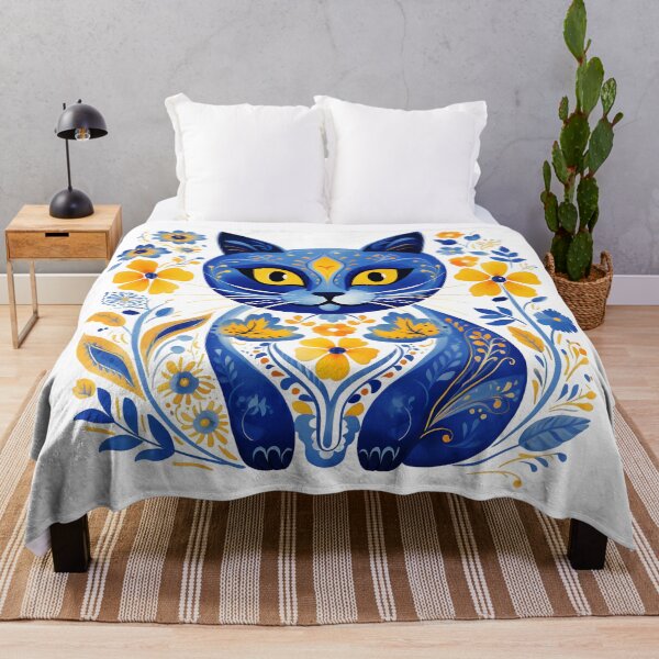 Item preview, Ukraine Cat Floral Vintage Ukrainian Flag Vyshyvanka Style designed and sold by SecretDicer.