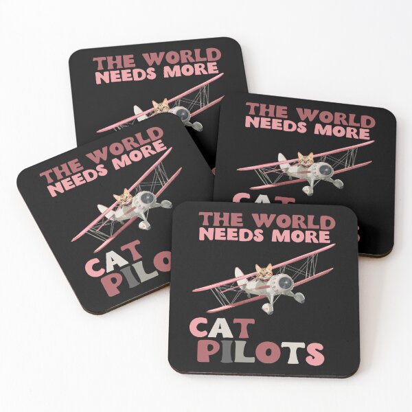 Item preview, The world needs more cat pilots - pink designed and sold by youraircraftart.