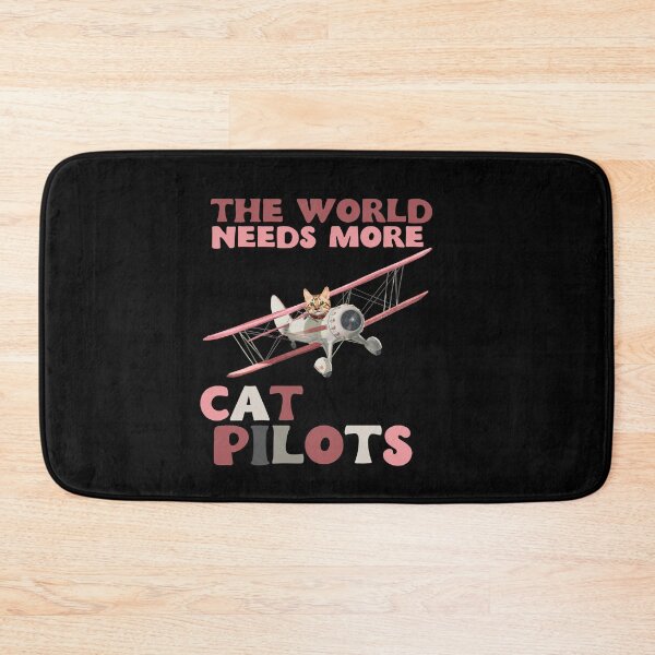 Item preview, The world needs more cat pilots - pink designed and sold by youraircraftart.
