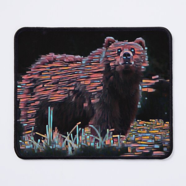 Item preview, Cool Kodiak Bear Grazer - Pixel Art Print designed and sold by TGAL2.