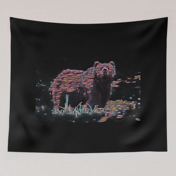 Item preview, Cool Kodiak Bear Grazer - Pixel Art Print designed and sold by TGAL2.