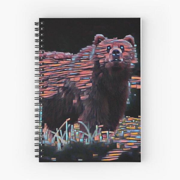 Item preview, Cool Kodiak Bear Grazer - Pixel Art Print designed and sold by TGAL2.