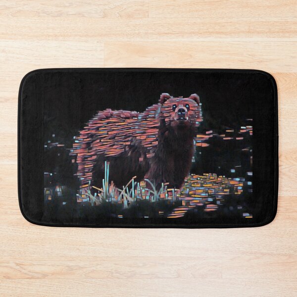 Item preview, Cool Kodiak Bear Grazer - Pixel Art Print designed and sold by TGAL2.