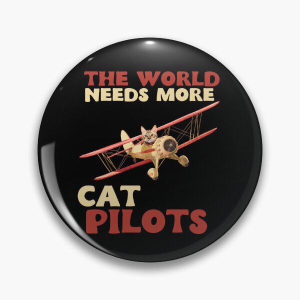 Item preview, The world needs more cat pilots - red designed and sold by youraircraftart.
