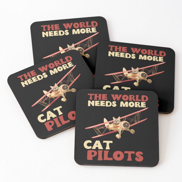 Item preview, The world needs more cat pilots - red designed and sold by youraircraftart.