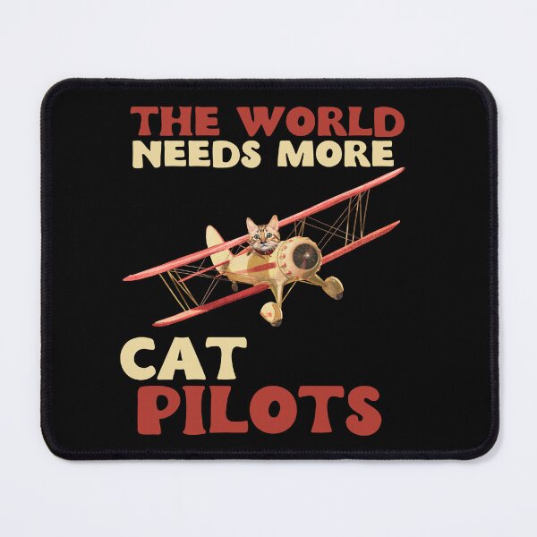 Item preview, The world needs more cat pilots - red designed and sold by youraircraftart.