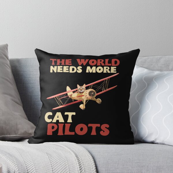 Item preview, The world needs more cat pilots - red designed and sold by youraircraftart.