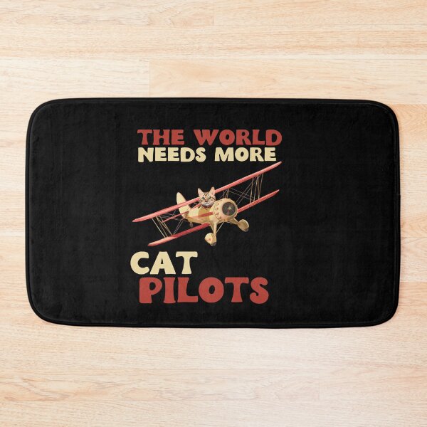Item preview, The world needs more cat pilots - red designed and sold by youraircraftart.